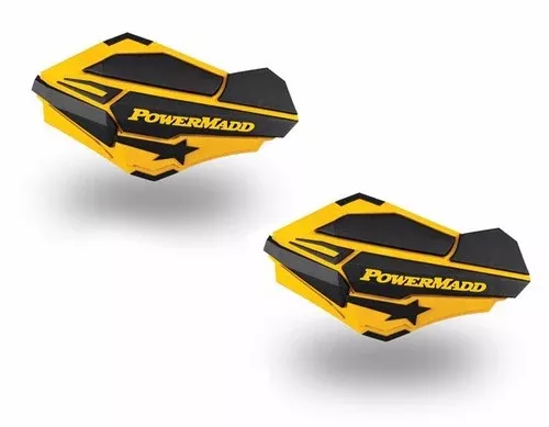 Powermadd Sentinel Replacement ATV Handguards Guards Ski Doo Yellow Black 34401