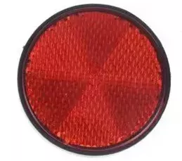 REFLECTIVE WARNING ROUND PLATE MOTORCYCLE SCOOTER QUAD REFLECTOR