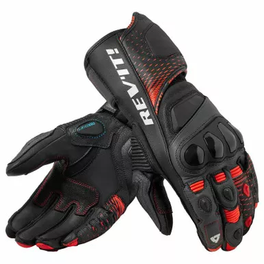 REV'IT! Control Black Neon Red Gloves