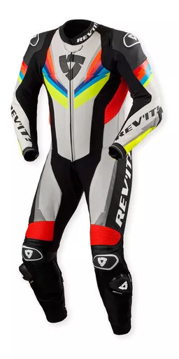REV'IT! One Piece Quantum 3 Light Grey Neon Yellow