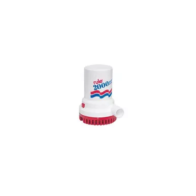Rule 10-6UL Bilge Pump 2000 GPH Non-Automatic 12 Volt White/Blue