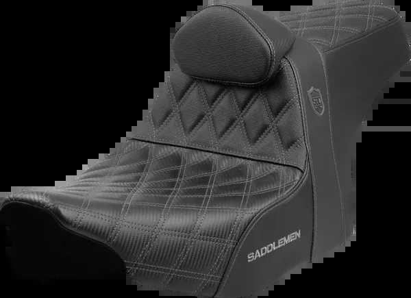 Saddlemen Pro Series SDC Performance Seat – Gray Stitching – W/ Backrest – FLT/FLH ’23-’25