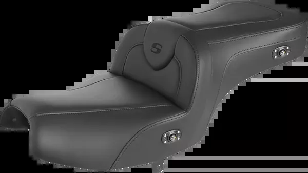 Saddlemen RoadSofa™ Seat - Without Backrest - Black W/ Black Stitching - Heated - Challenger/Pursuit '20-'24