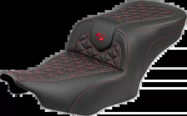 Saddlemen Roadsofa™ Seat – Without Backrest – Red Stitch – FLH/FLT ’23-’25
