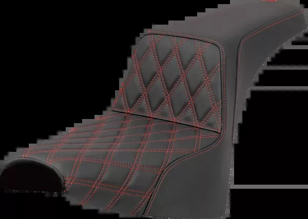 Saddlemen Step-Up Seat – Front Lattice Stitch – Red Stitch – FXST/FXBB ’18-’25