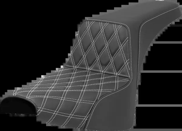 Saddlemen Step-Up Seat - Front Lattice Stitch - White Stitch - FXST/FXBB '18-'25