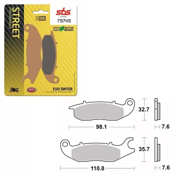SBS Performance HS Sinter Brake Pad (6250797100)