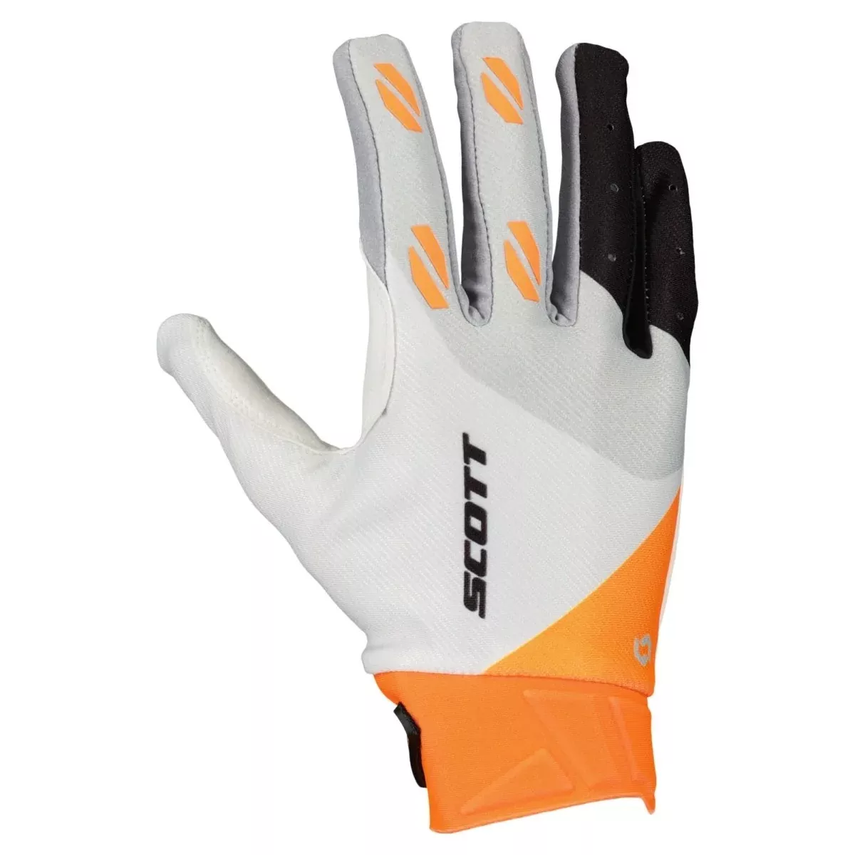 Scott Glove EVO Race Bright White/Shocking Orange/SPL L