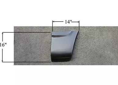 Sherman 326-36L Front Driver Side Lower Fender Patch Rear Section