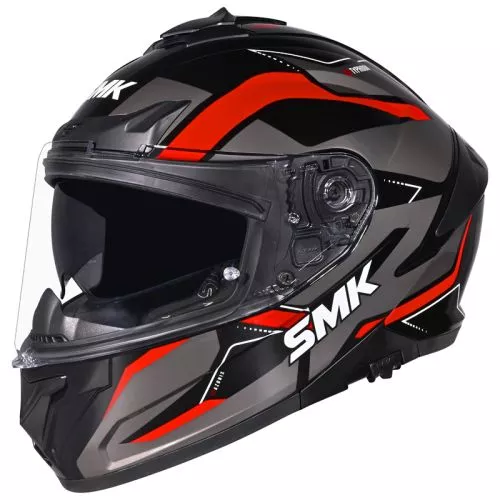 SMK Typhoon Helmet Azonix Black/Grey/Red (L)