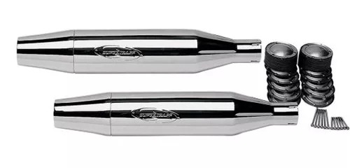 SuperTrapp Internal Disc Tapered Chrome Mufflers (628-78088)
