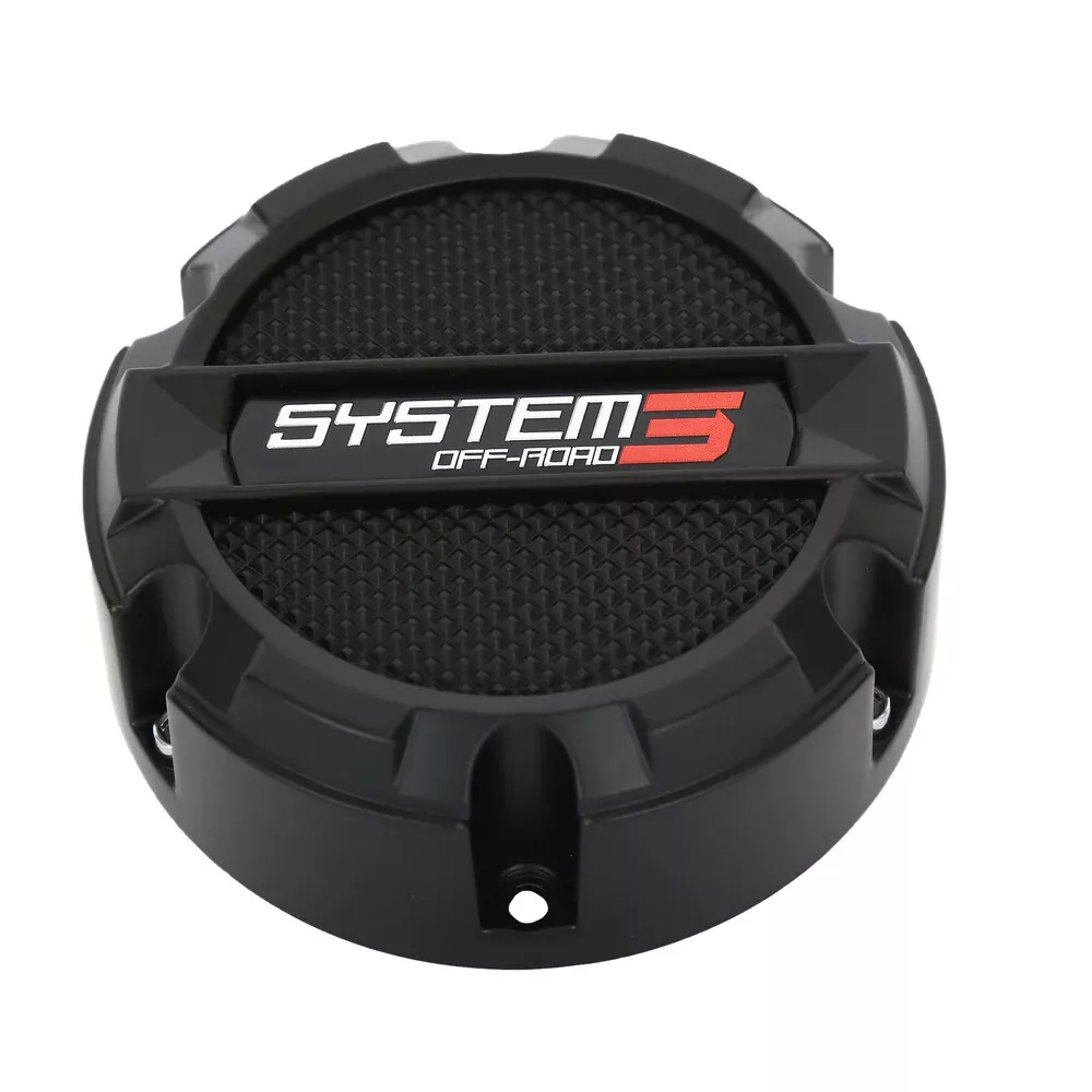 System 3 ST3 Center CAP 4/110 Snap-IN Matte Black – CAPS3-110
