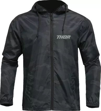 Thor Caliber Black Windbreaker