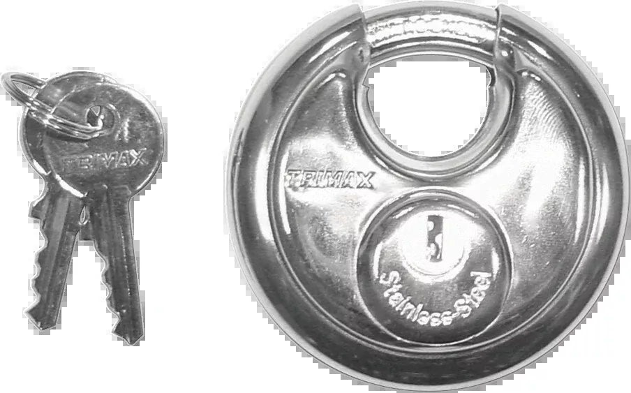 Trimax Stainless Steel Round Padlock – Keyed-TRP170
