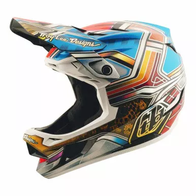 Troy Lee Designs D4 Carbon Lowrider Blue Helmet