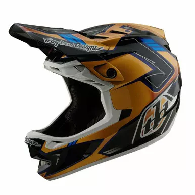 Troy Lee Designs D4 Composite Royalty Black Gold Helmet
