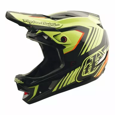 Troy Lee Designs D4 Polyacrylite Qualifer Black Yellow Helmet