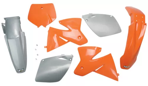 UFO Complete Orange/Gray Silver Plastic Body Kit (KTKIT500@999)