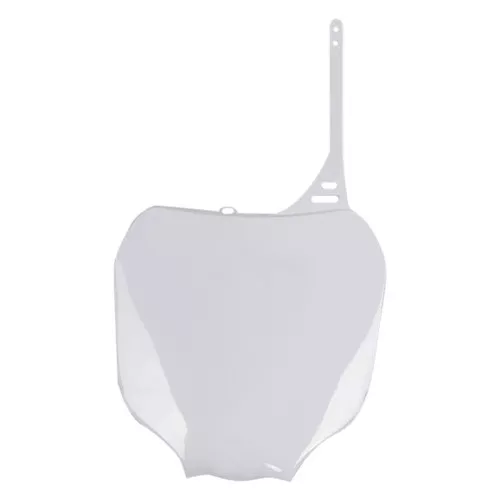 UFO White Plastic Front Number Plate (YA03823#046)