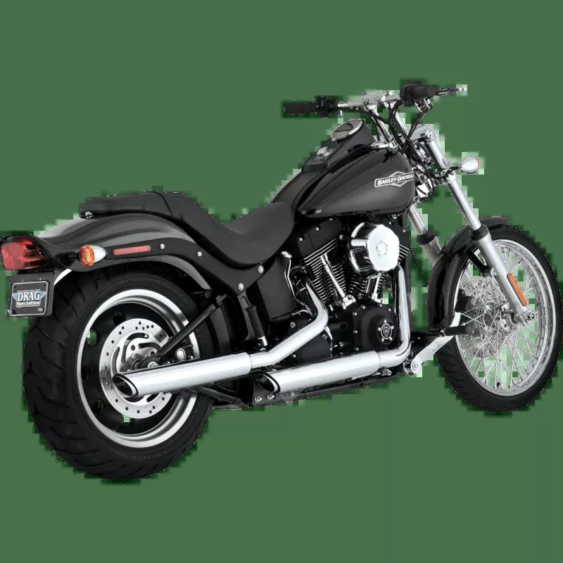 Vance & Hines Mufflers 3″ Twin Slash Chrome Softail For Harley