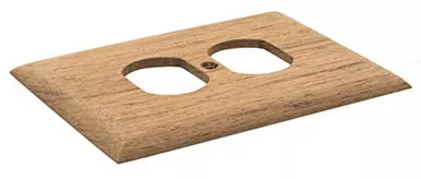 Whitecap 60170 Teak Dual Outlet Cover, Brown