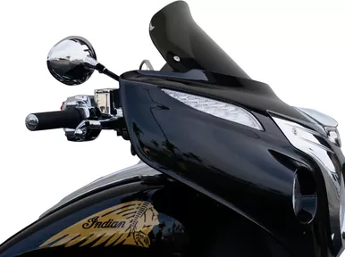 Wind Vest Windshield Dark Smoke 12" Indian - 66-1240