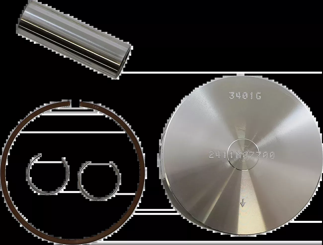 Wiseco Piston Kit - +1.00 mm - Ski-Doo-2411M07700