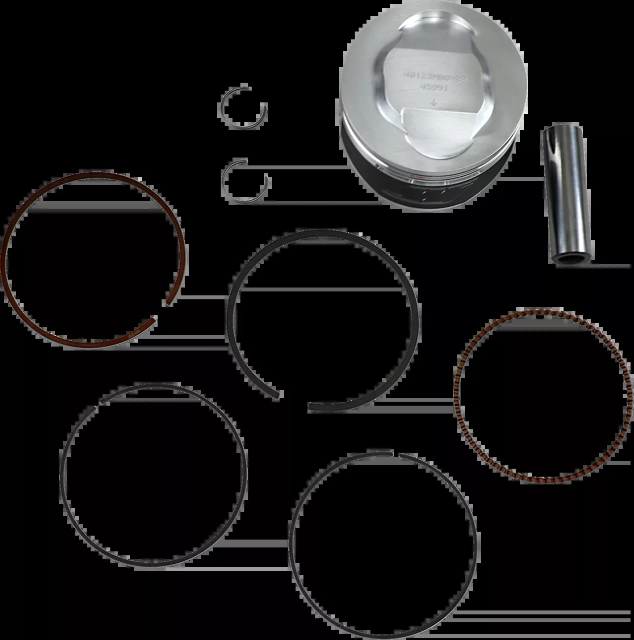Wiseco Piston Kit - 84.00 mm - Yamaha-40123M08400