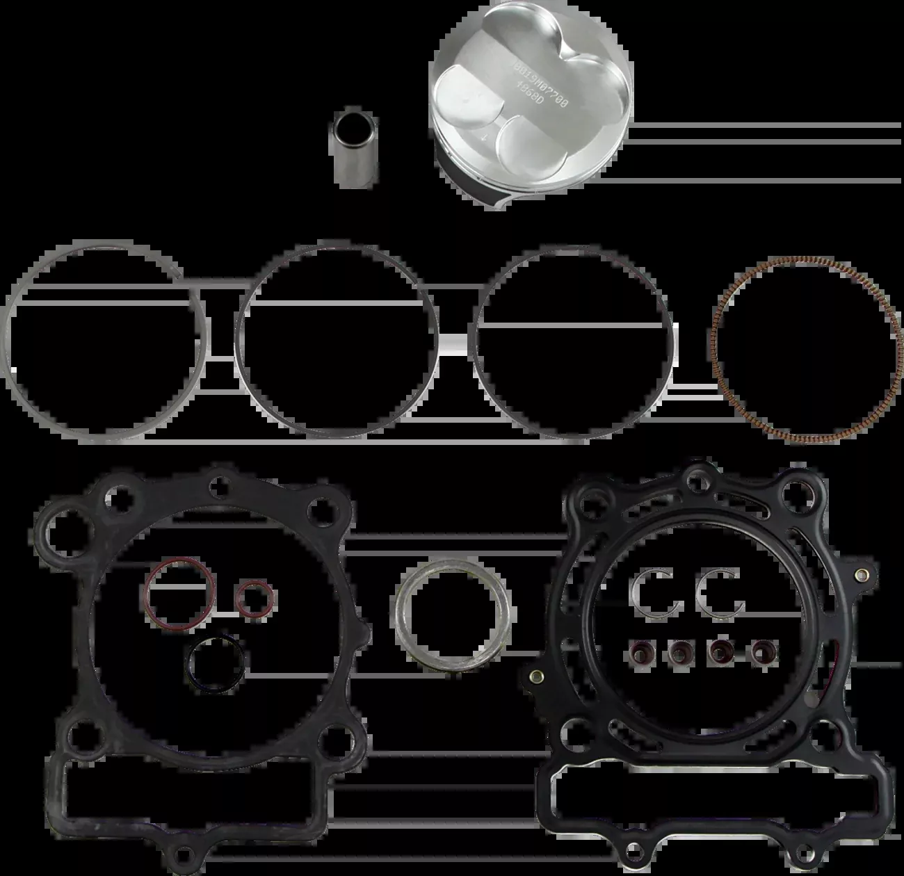 Wiseco Piston Kit with Gaskets - 77.00 mm - Kawasaki-PK1879