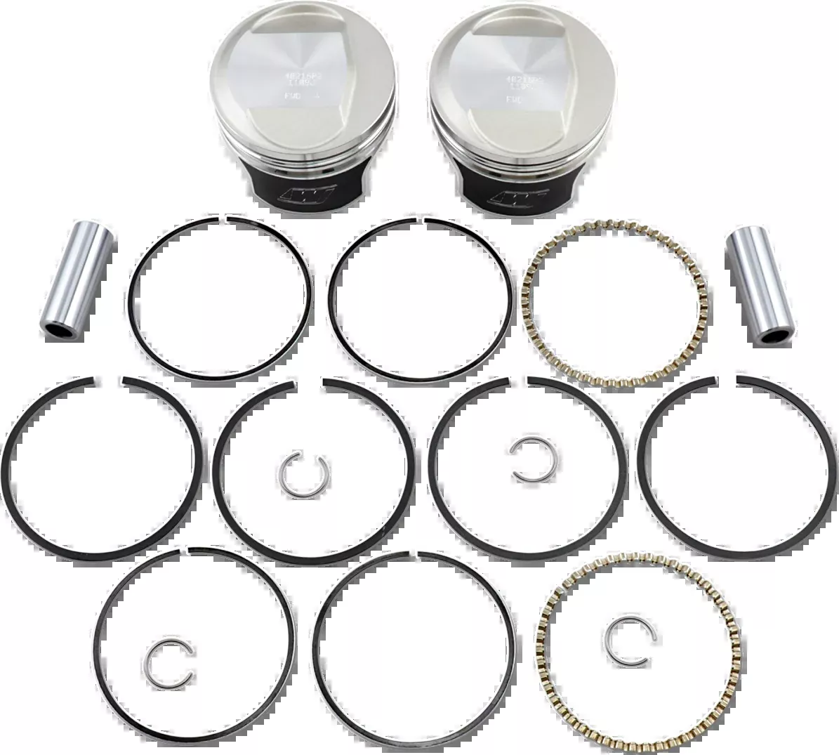 Wiseco Tracker™ Series Piston Kit - 3.518" - 1340 cc 80 Cubic Inch - +0.020" - Evolution-K0215P2