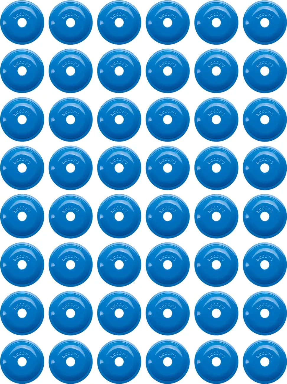 Woody’s Performance Support Plates – Blue – Round – 48 Pack-ARG-3825-48