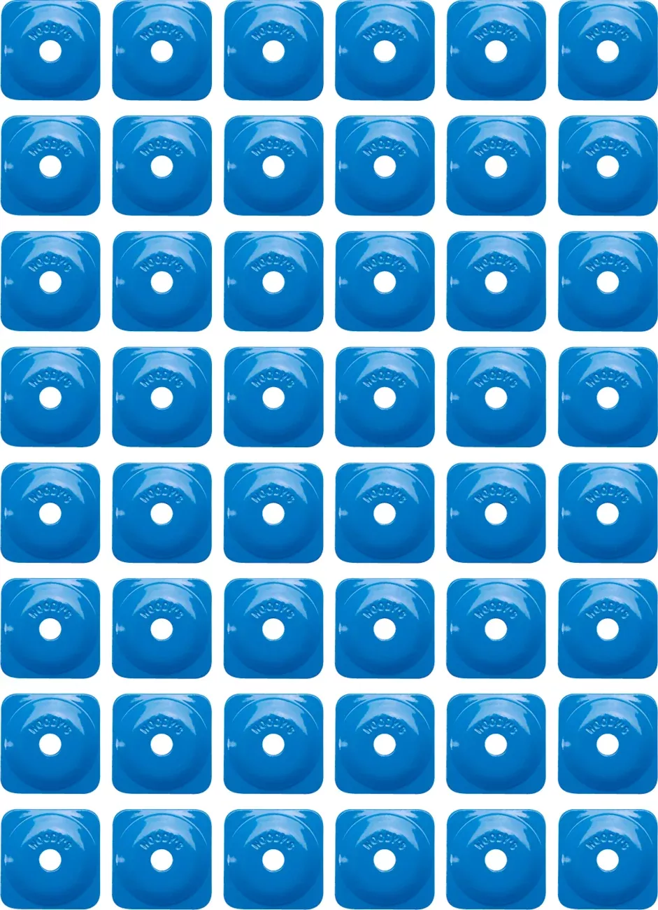 Woody’s Performance Support Plates – Blue – Square – 48 Pack-ASG-3825-48