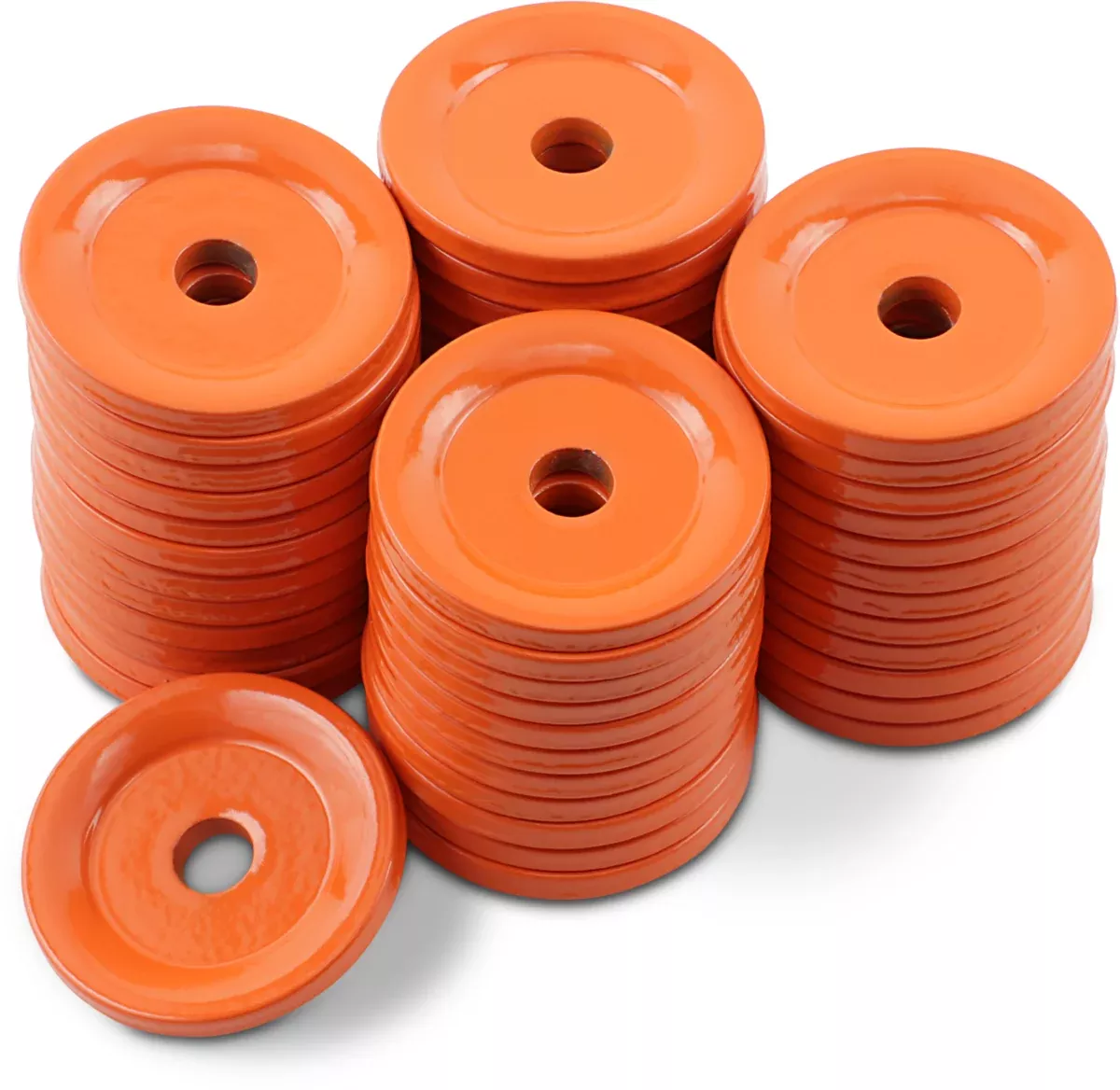 Woody's Performance Support Plates - Orange - Round - 48 Pack-ARG-3805-48
