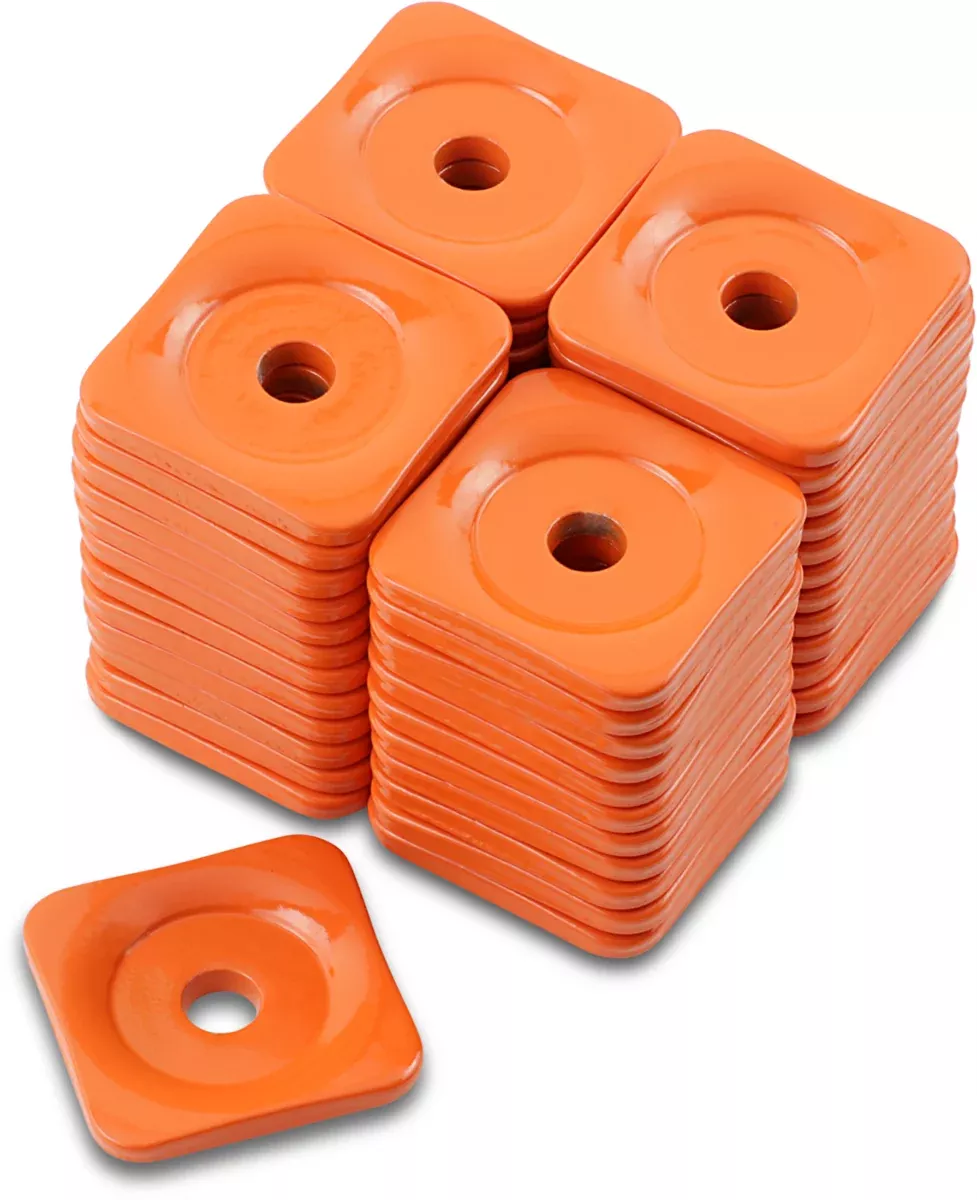 Woody’s Performance Support Plates – Orange – Square – 48 Pack-ASG-3805-48