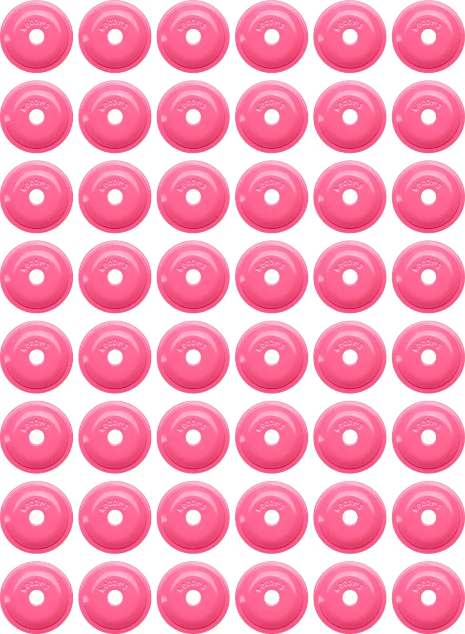 Woody’s Performance Support Plates – Pink – Round – 48 Pack-ARG-3820-48