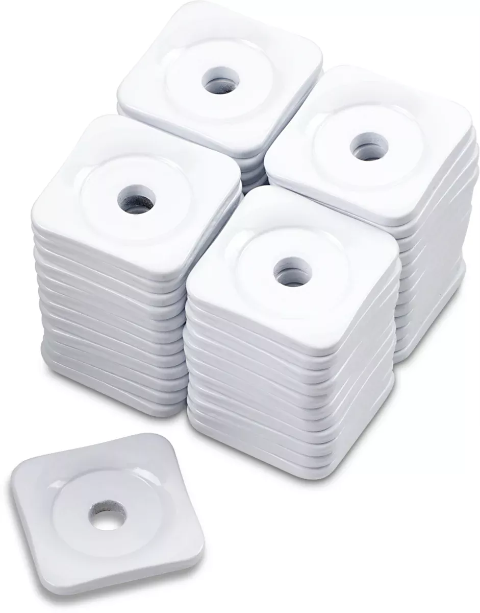 Woody’s Performance Support Plates – White – Square – 48 Pack-ASG-3815-48