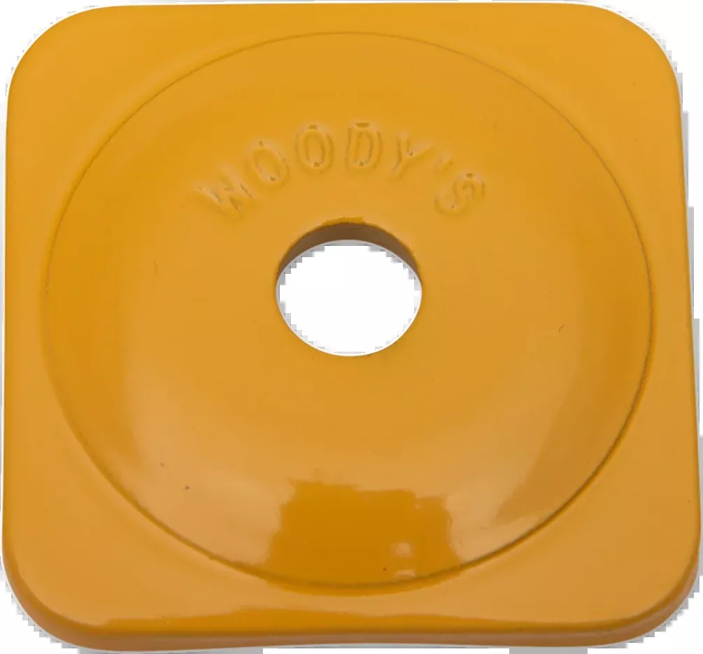 Woody's Performance Support Plates - Yellow - Square - 48 Pack-ASG-3800-48