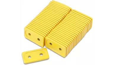 WOODYS ADG-3800-48 Support Plates - Yellow - Double - 48 Pack