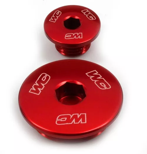 Works Connection Red Aluminum Engine Plug Kit (24-508)
