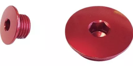 Works Connection Red Aluminum Engine Plug Set (24-555)