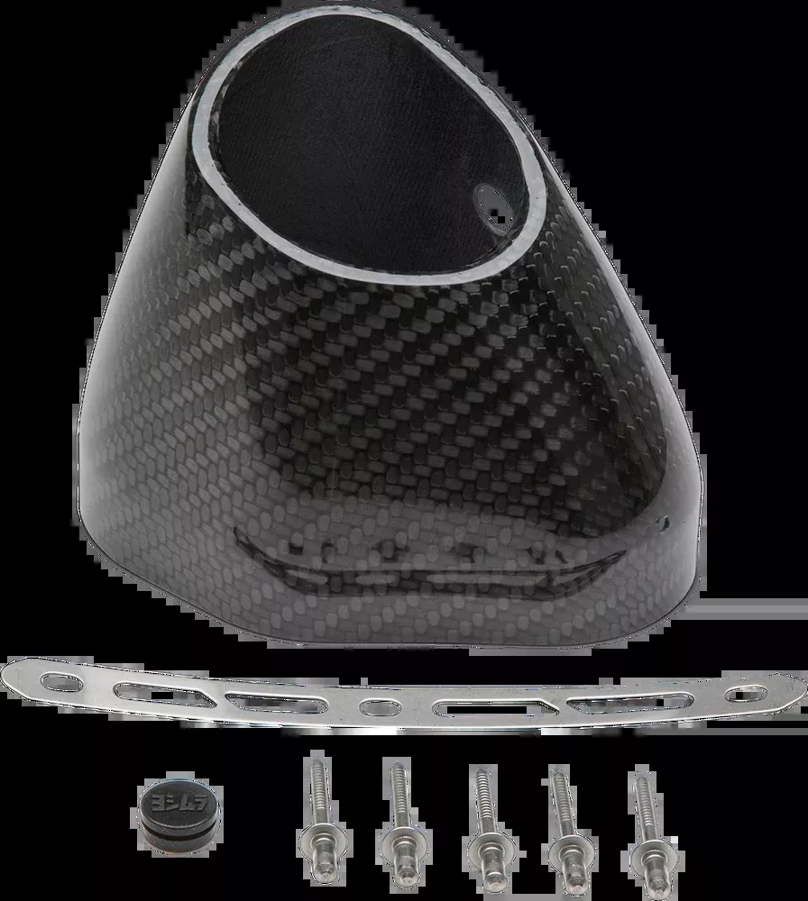 Yoshimura END CAP Kit Left Side R77 LH CF Flared – YM7-CFL-01-K