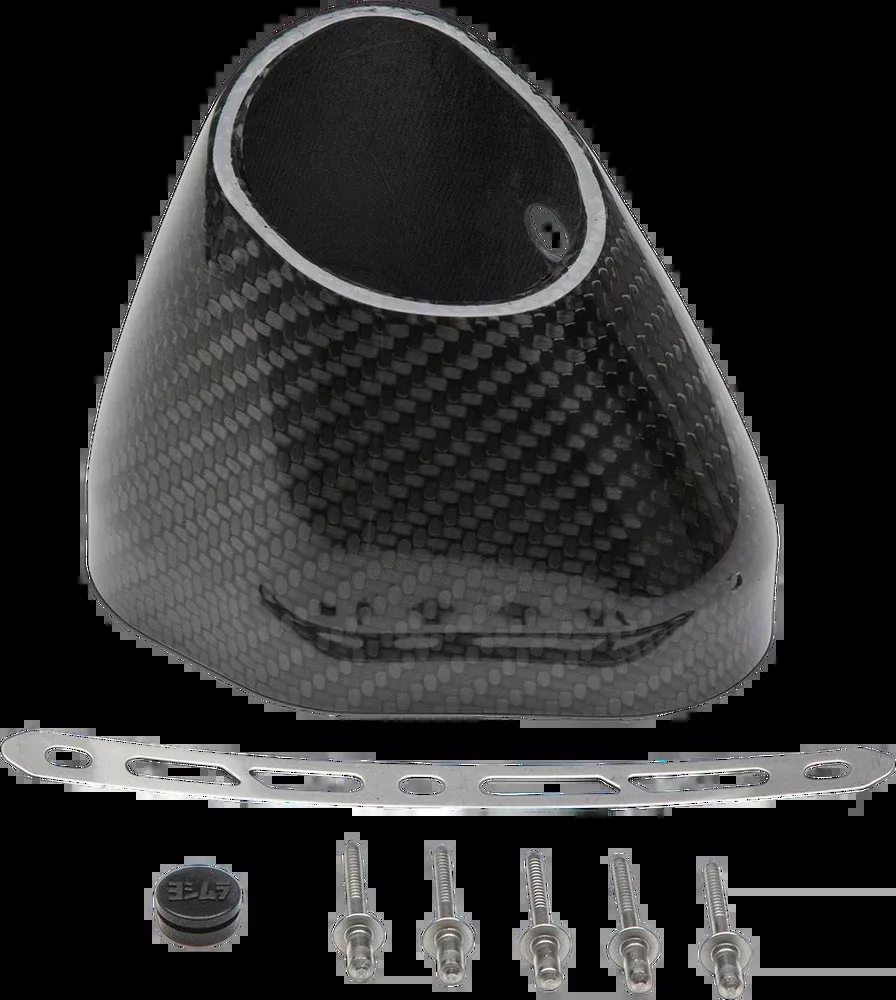 Yoshimura END CAP Kit Left Side R77 LH CF Slash-CUT – YM7-CFL-K