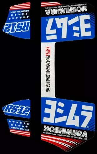 Yoshimura RS12 Muffler Decals Blue – RS12-NB013