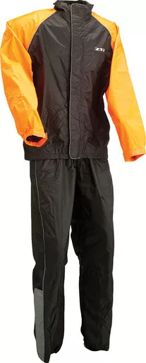 Z1R Black Orange 2-Piece Rainsuit