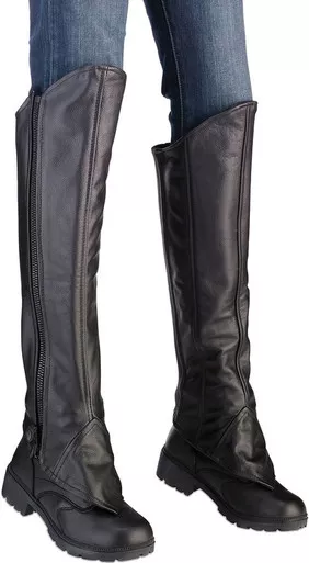 Z1R Black Womens Half Chaps
