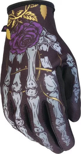 Z1R Women's Reflective Bone Black Gloves
